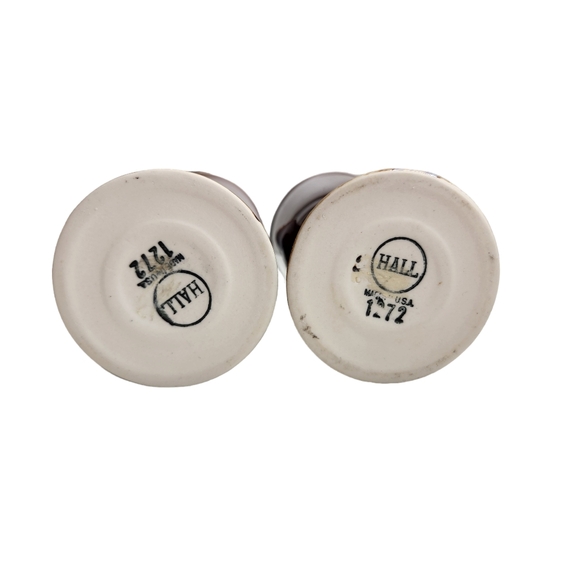 Two Irish Coffee Mugs Footed Pedestal Base Hall Mugs Ceramic USA Brown - Picture 6 of 7